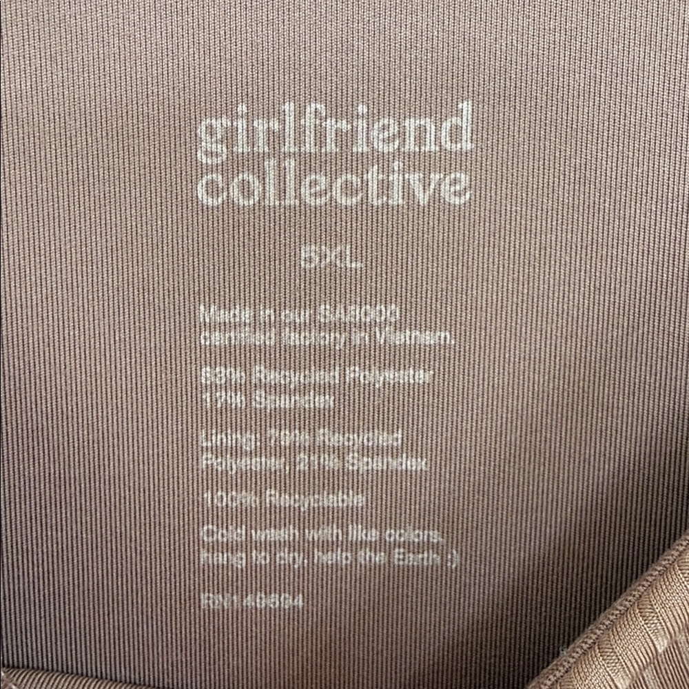 GIRLFRIEND COLLECTIVE Rib Paloma Racerback Bra Rye 5XL - Picture 6 of 8